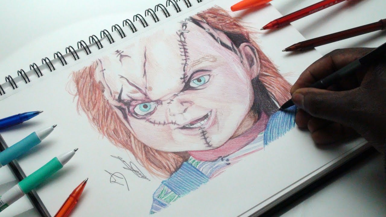 1280x720 Drawing Chucky The Doll - Chucky Sketch. 