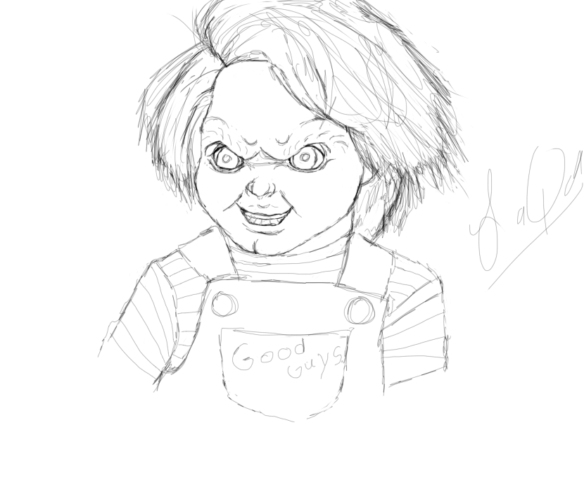 Drawings Of Chucky Tiffany Doll Bride Sketch Coloring Page