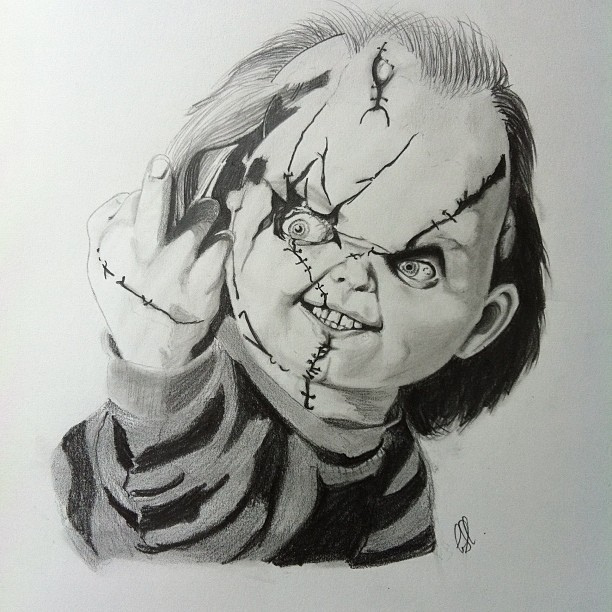 612x612 Horror - Chucky Sketch