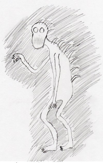 399x629 Chupacabra Sketch By Eveco - Chupacabra Sketch