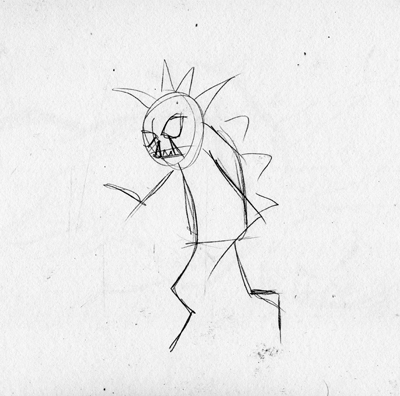 400x396 Ahhh! Monsters 31 Monsters In 31 Days Day 1 Chupacabra - Chupacabra Sketch