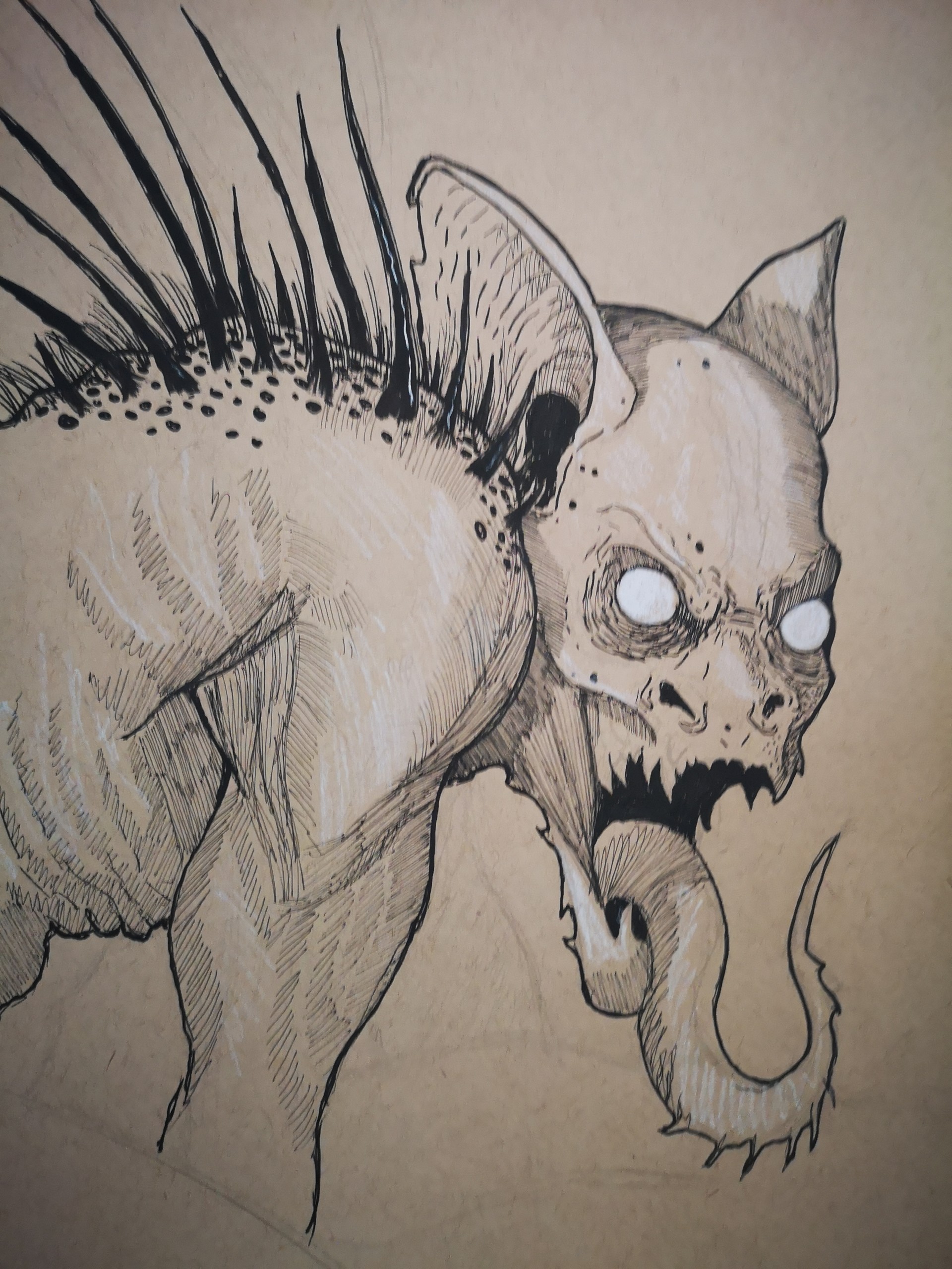 1920x2560 Artstation - Chupacabra Sketch