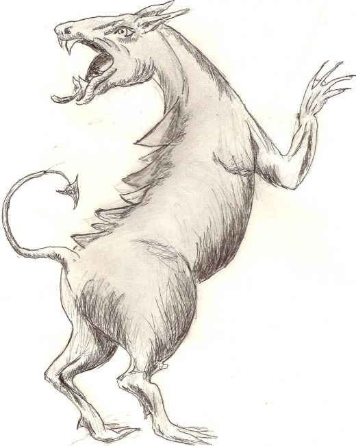 520x651 Chupacabra - Chupacabra Sketch