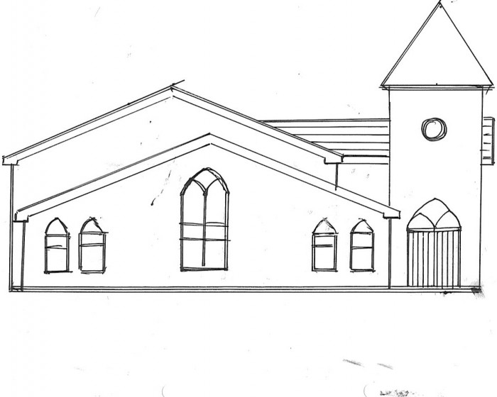700x560 Beragh Evangelical Christian Church Photos Sketch Of Building - Church Building Sketch