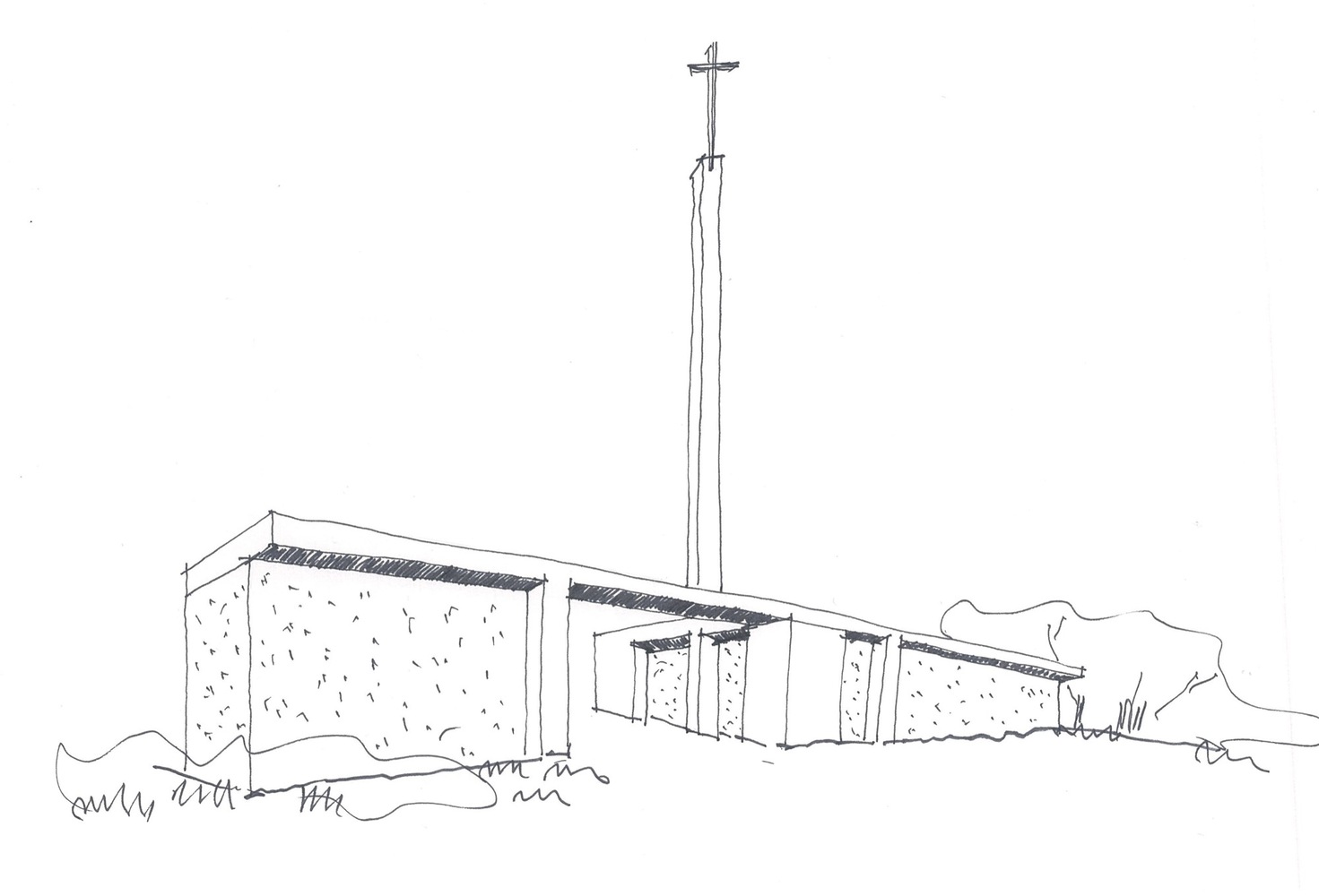 1471x1000 Gallery Of Sunggwang Church Oh Jongsang - Church Sketch Images