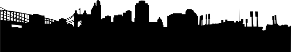 600x108 City Clip Art - Cincinnati Skyline Sketch