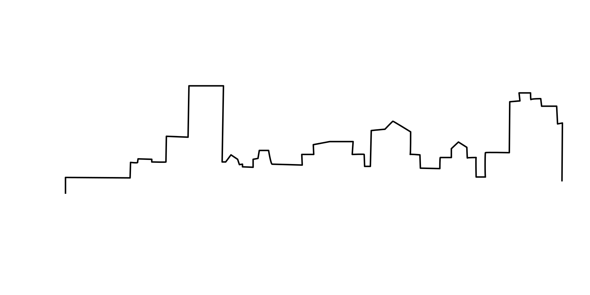 2000x1000 Quickly Did A Minimal Sketch Of The Mke Skyline For A Prospective - Cincinnati Skyline Sketch