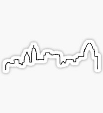 210x230 Skyline Drawing Stickers Redbubble - Cincinnati Skyline Sketch