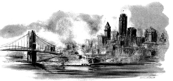 600x281 Warren Stichtenoth - Cincinnati Skyline Sketch