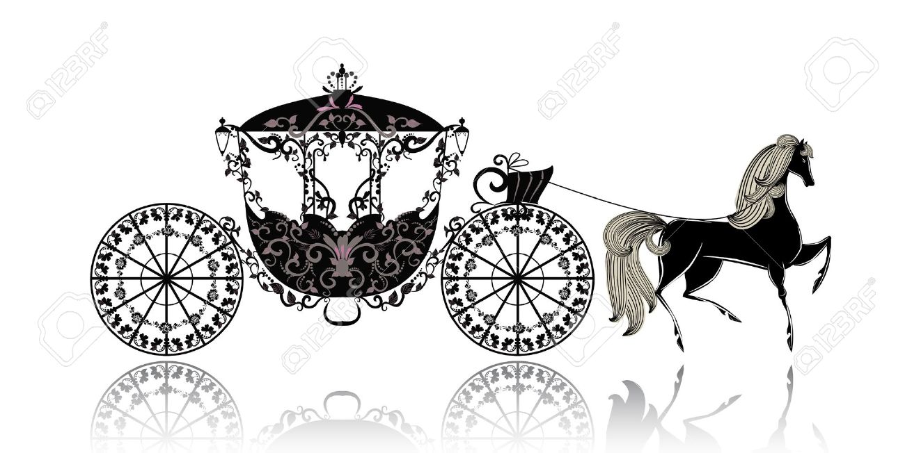 1300x652 Cinderella Horse And Carriage Clipart - Cinderella Carriage Sketch