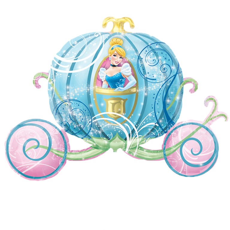 768x768 Disney Princess Castle Supershape Balloon Delivered Inflated In Uk - Cinderella Carriage Sketch
