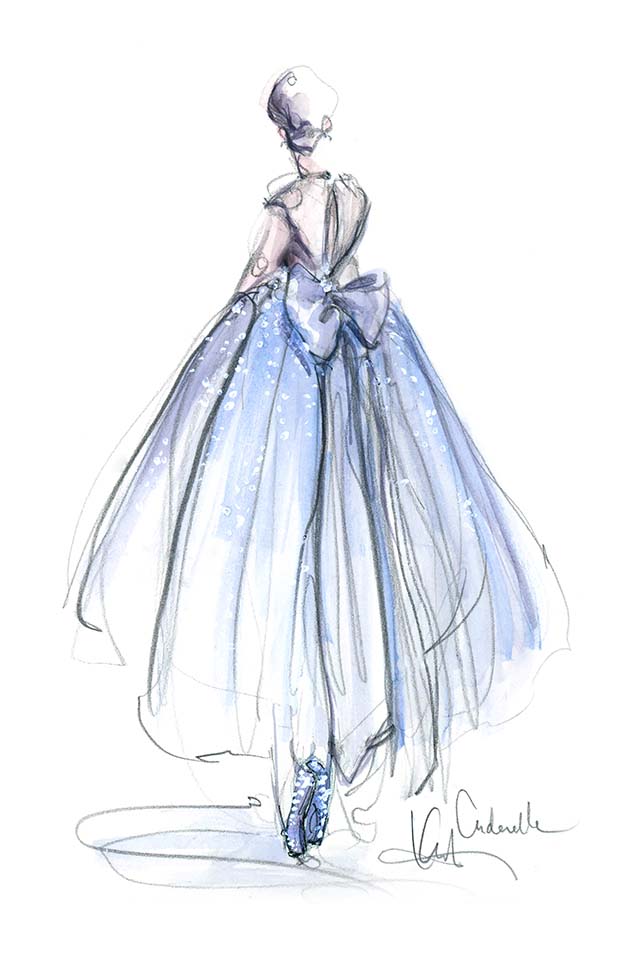 Cinderella Dress Sketch at PaintingValley.com | Explore collection of ...