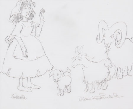 450x371 Cinderella Sketch By Maurice Sendak On Artnet - Cinderella Sketch