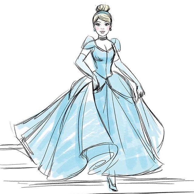 640x640 Cindy Sketch. - Cinderella Sketch