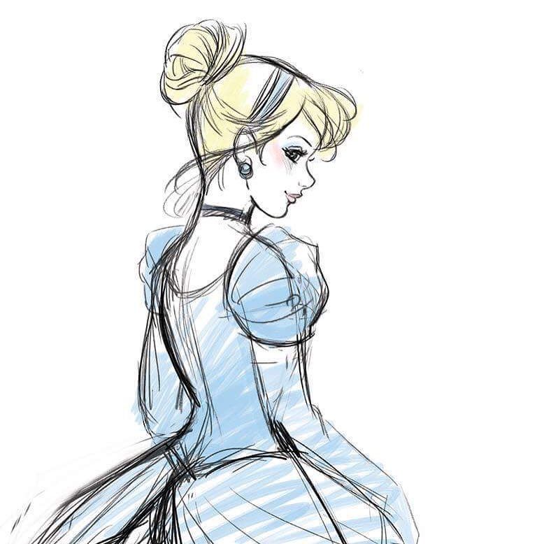 778x778 Pin By Sarah Funbunny On Sketches Disney, Disney - Cinderella Sketch
