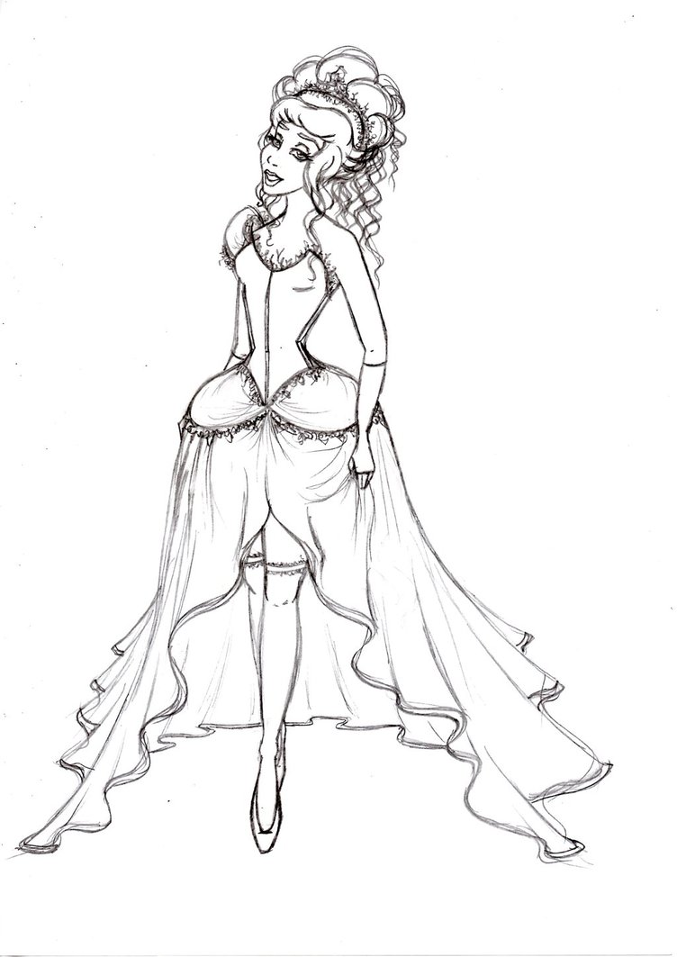 752x1063 Cinderella Sketch By Urbanstar - Cinderella Sketch