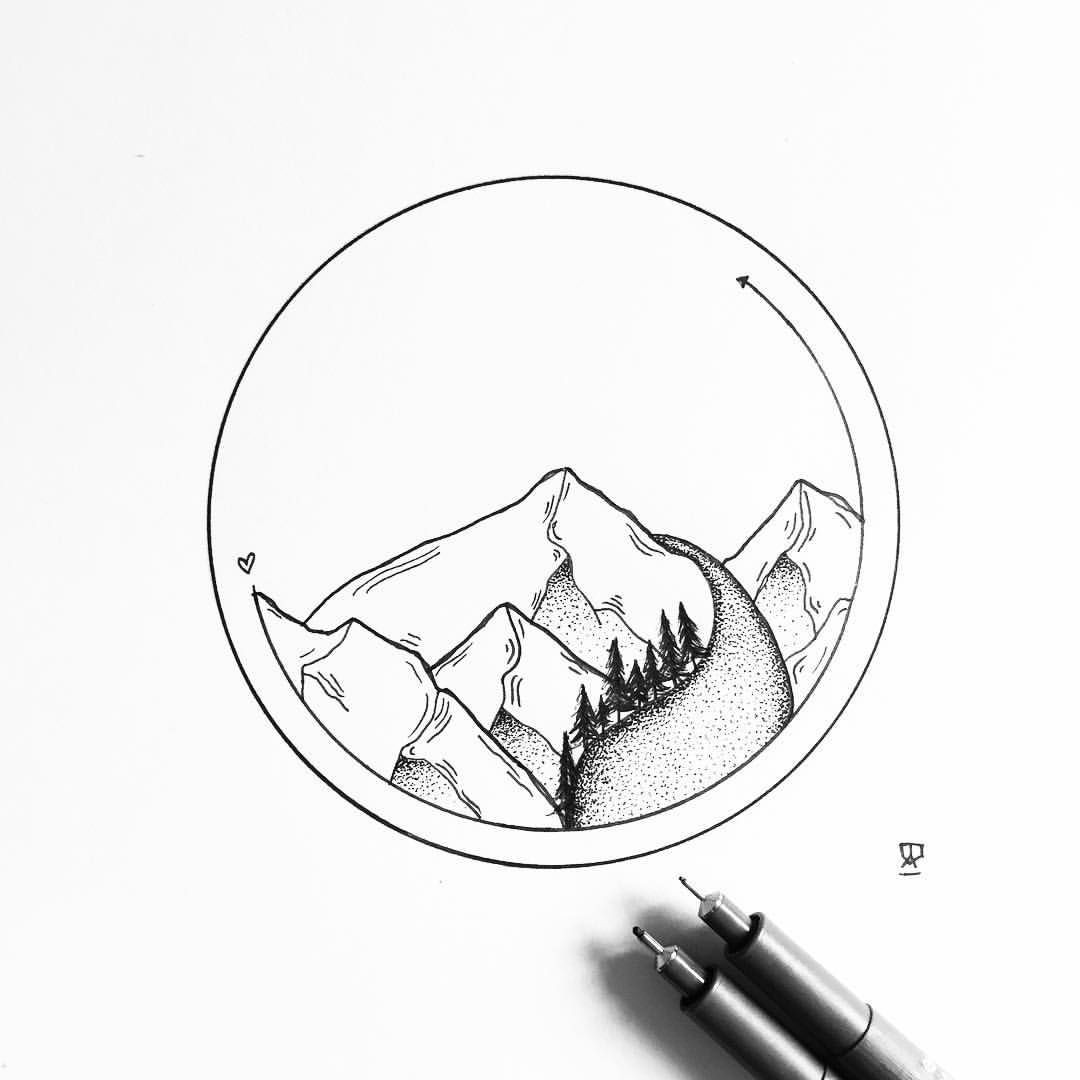 1080x1080 Love The Inner Rim With The Heart And Arrow Inked - Circle Sketch