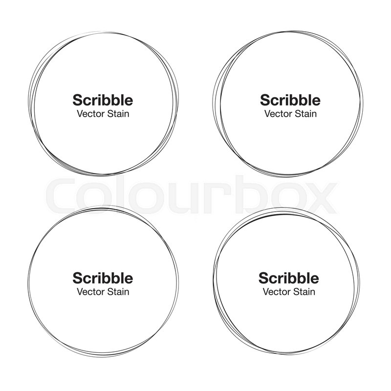 800x800 Set Of Vector Hand Drawn Circles Using Sketch Drawing Scribble - Circle Sketch Vector