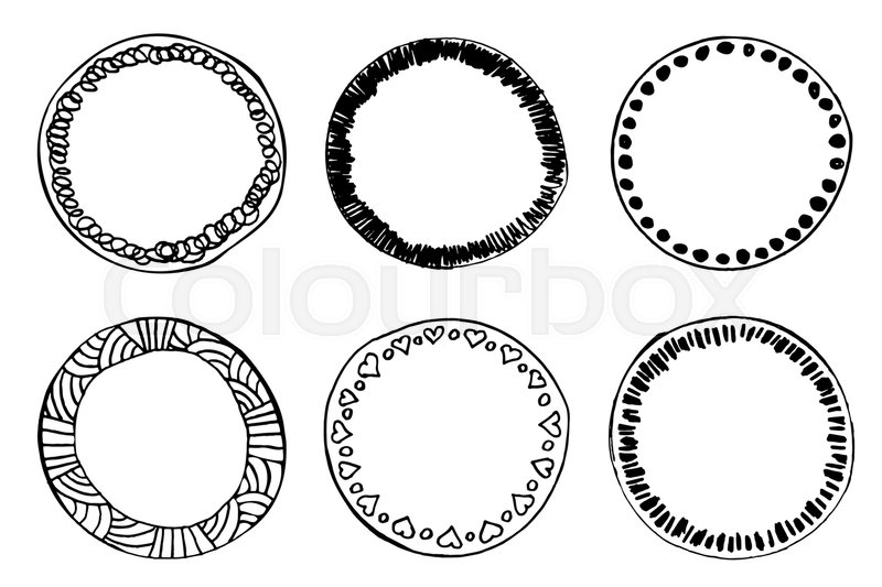 800x533 Simple Hand Drawn Circle Template. Round Doodle Vector Sketch - Circle Sketch Vector