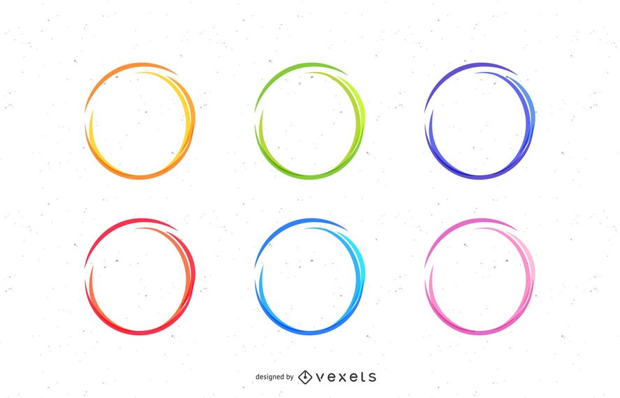 888x570 Sketch Circles Set - Circle Sketch Vector