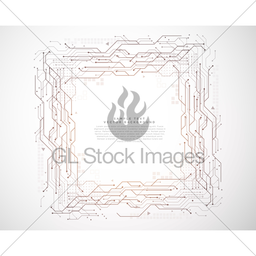 500x500 Digital Geometric Circuit Board Lines And Point Technolog... Gl - Circuit Board Sketch