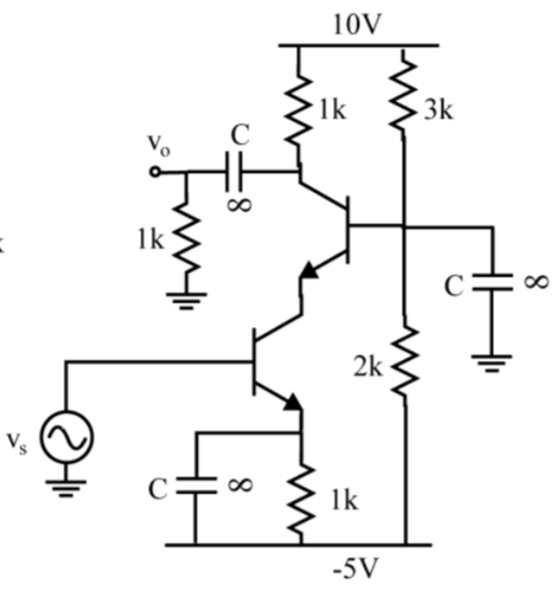 1892x2046 Solved For The Following Circuit, Sketch The Ac Equivalen - Circuit Sketch