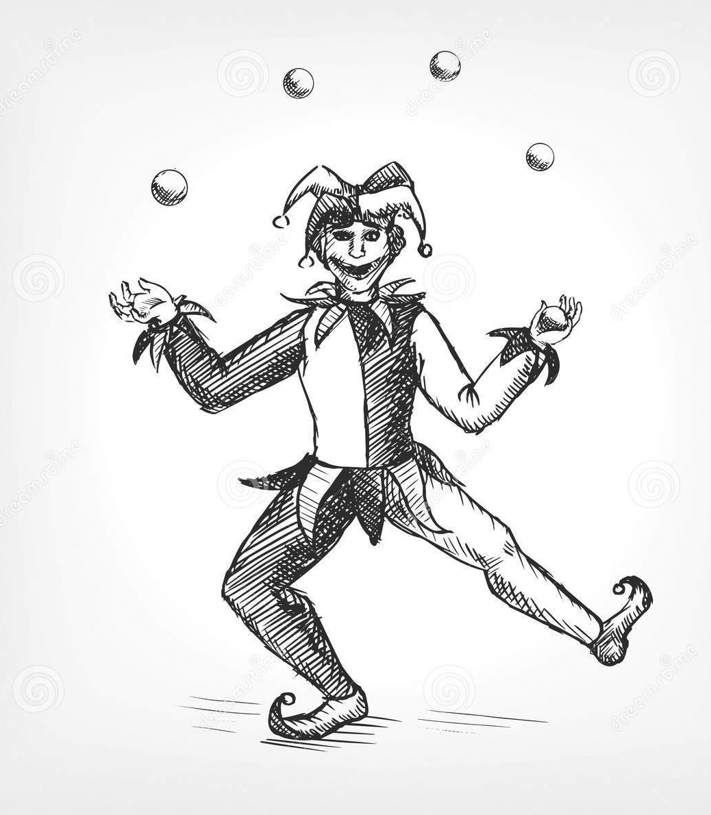 1038x1190 Medieval Stray Circus - Circus Sketch