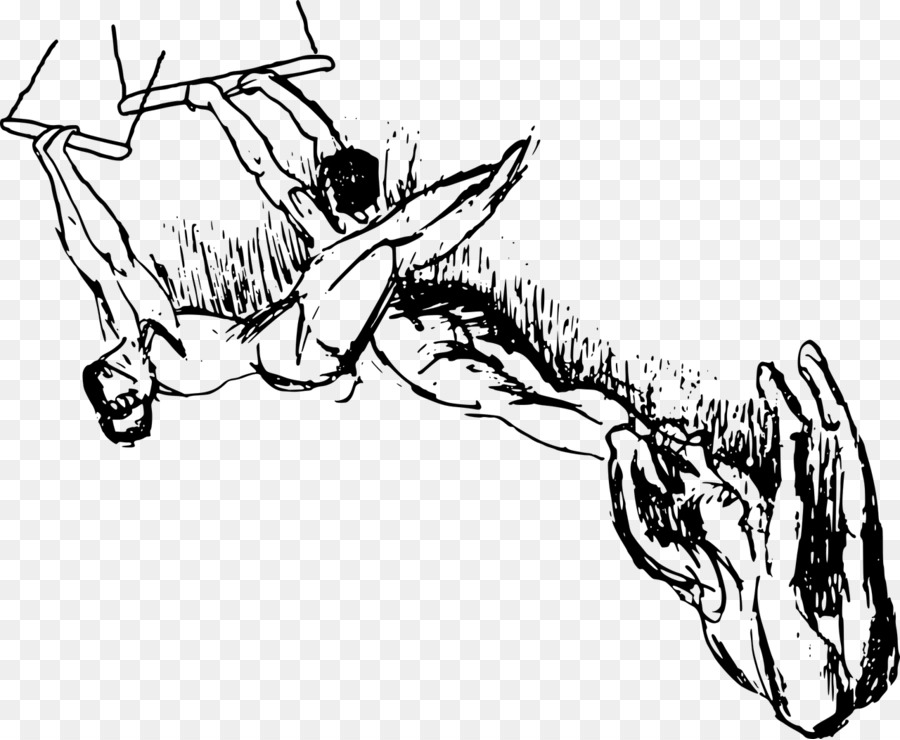 900x740 Trapeze Drawing Artist Sketch - Circus Sketch
