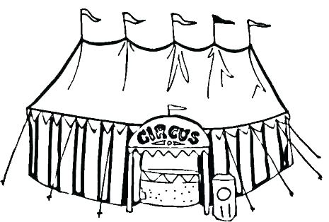 465x314 Coloring Circus Animal Coloring Pages Animals Tent - Circus Tent Sketch