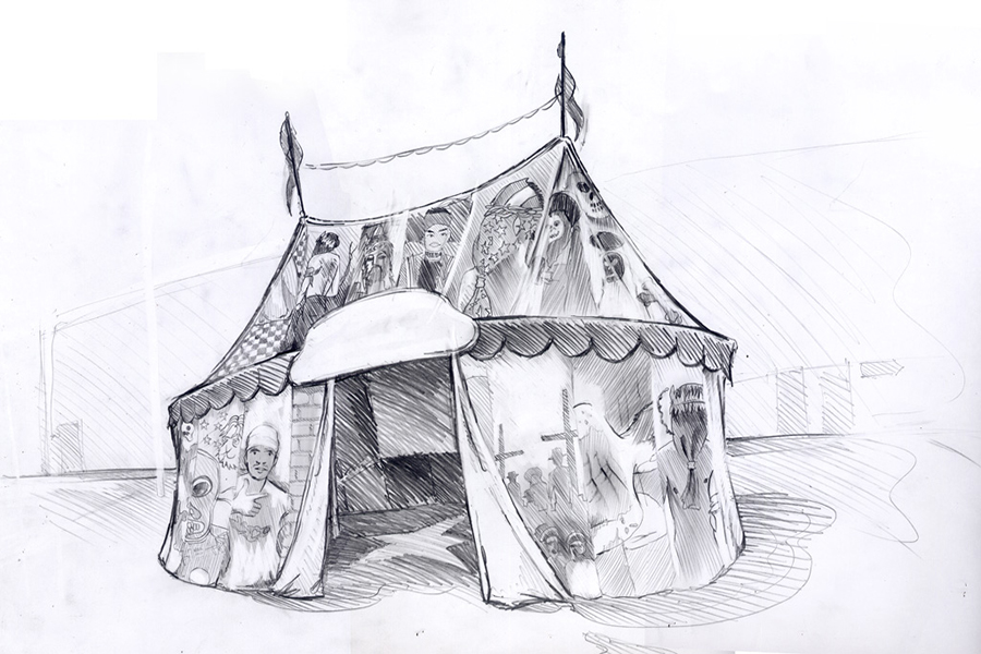 900x600 Circus Tent - Circus Tent Sketch