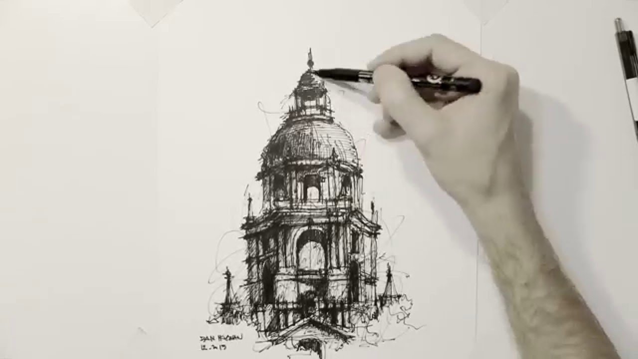 1280x720 Pasadena City Hall - City Hall Sketch