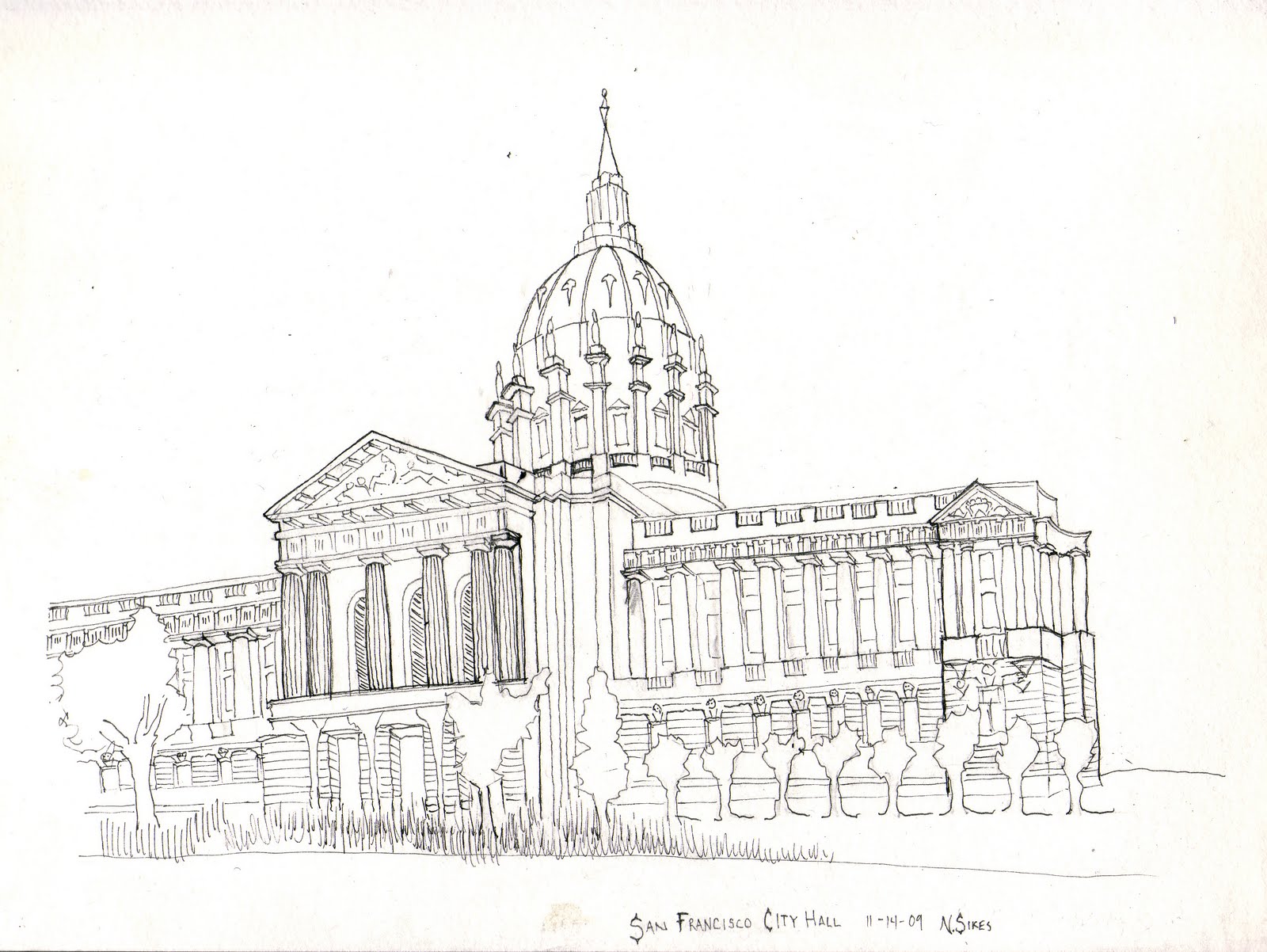 1600x1202 Building Envelope Blog San Francisco City Hall - City Hall Sketch