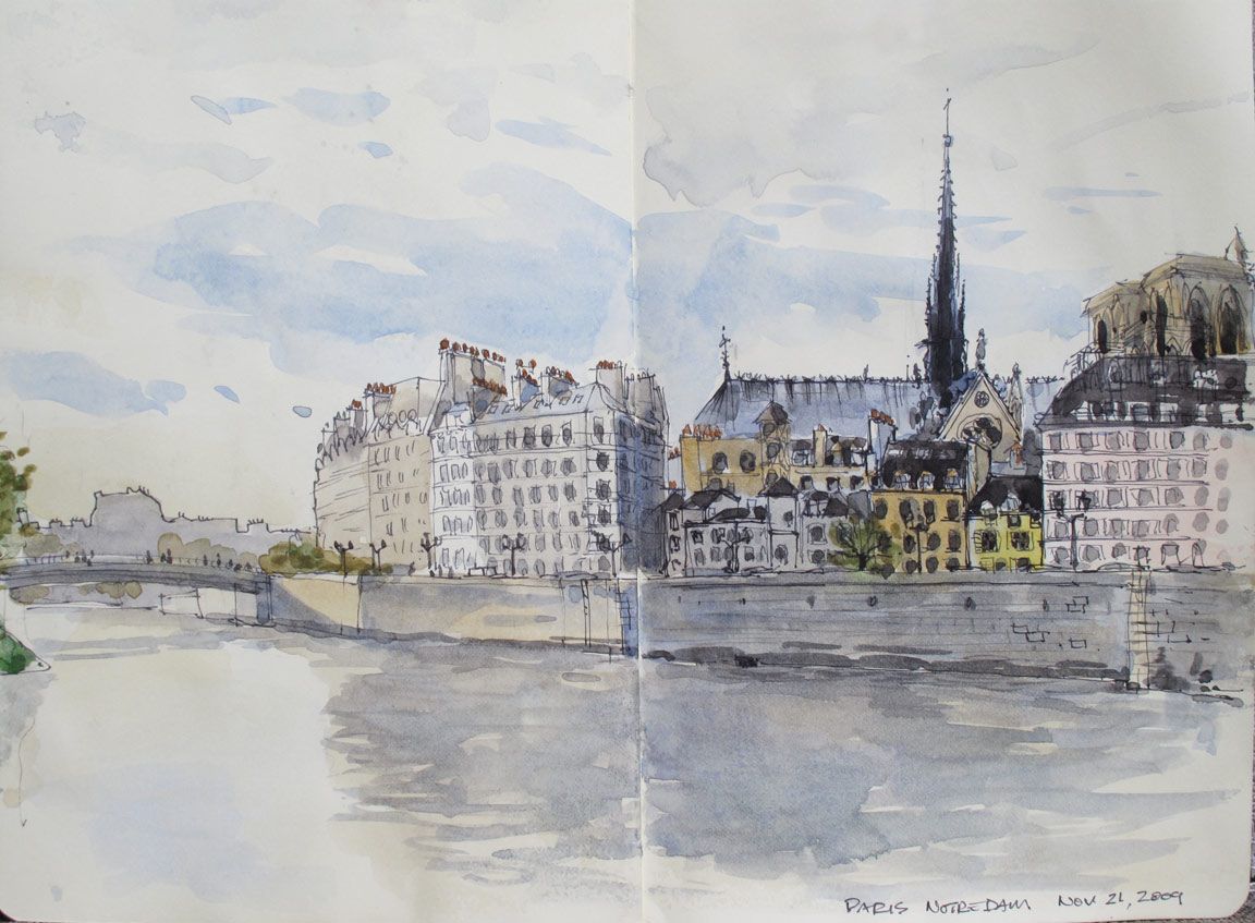 1152x847 Paris City Landscape Sketch Landscape Sketch Painting Mch - City Landscape Sketch