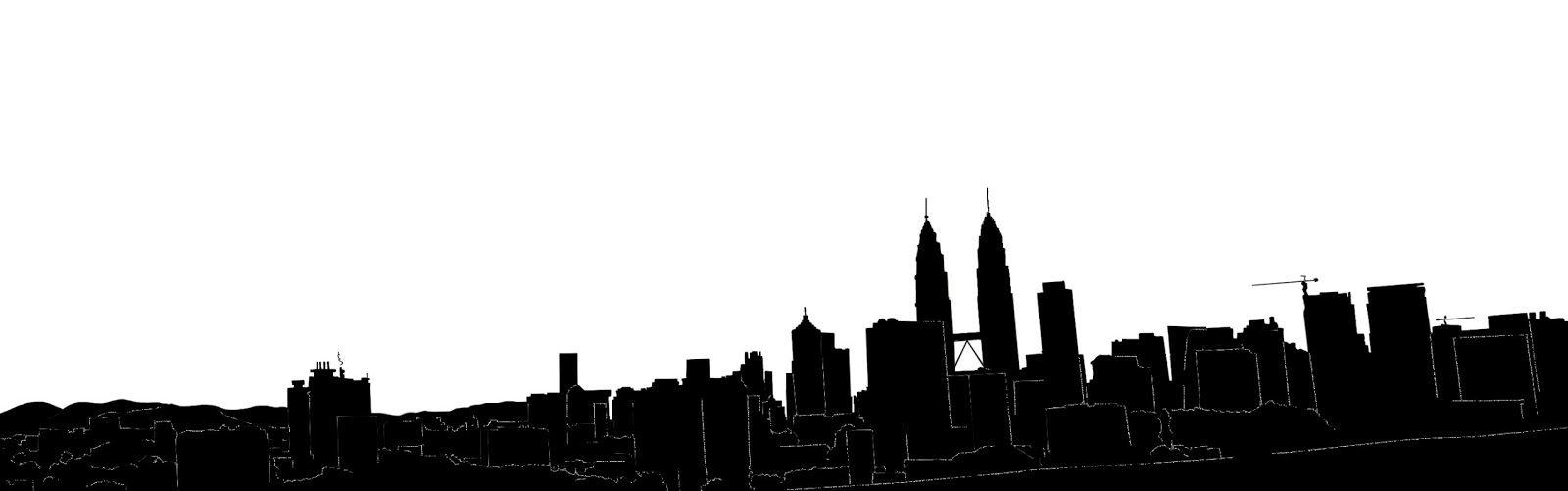 1600x501 Stock Pictures Kuala Lumpur Skyline Sketch And Silhouette - City Outline Sketch