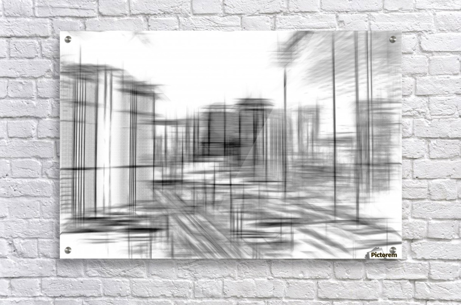 933x617 Pencil Drawing Buildings In The City In Black And White - City Pencil Sketch