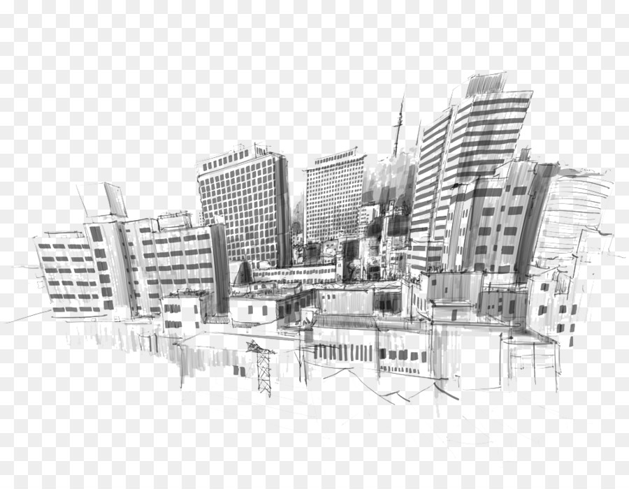 900x700 Drawing City Sketch - City Sketch