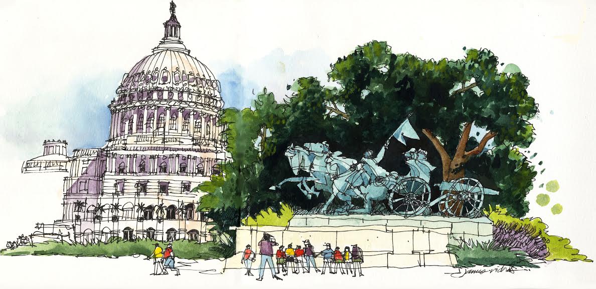 1188x577 Busy City Sketches By James Richards Wanderarti - City Sketch Art