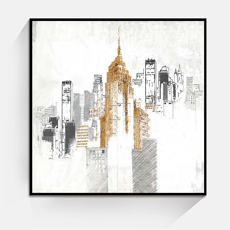 800x800 Sketch City Landscape Paintings Wall Art Oil Painting Home - City Sketch Art