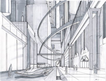 361x279 Collection Of Future City Drawing Easy High Quality, Free - City Sketch Easy