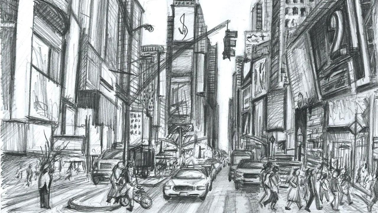 Люди в городе графика. Зарисовки города. Городской пейзаж карандашом. Городской пейзаж в графике. Зарисовка современного города.