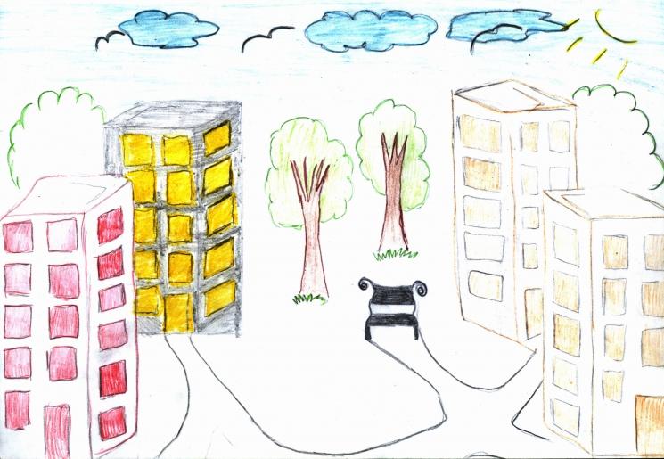 745x515 City. My Country. Drawings. Pictures. Drawings Ideas For Kids - City Sketch Easy