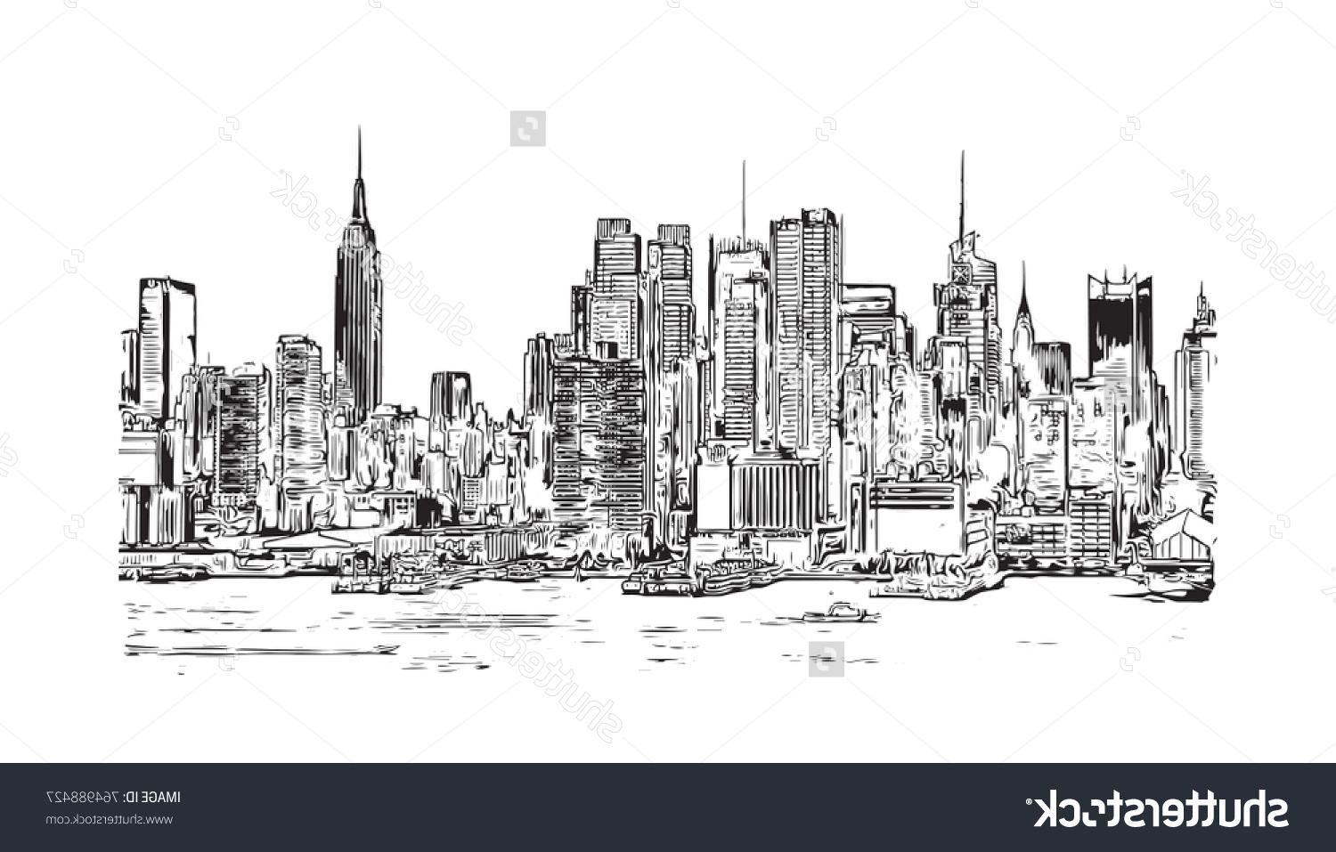 City Skyline Sketch at PaintingValley.com | Explore collection of City ...