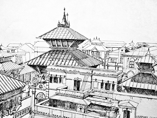 600x451 Landscape And Cityscape Sketches, Paintings On Behance - Cityscape Sketch