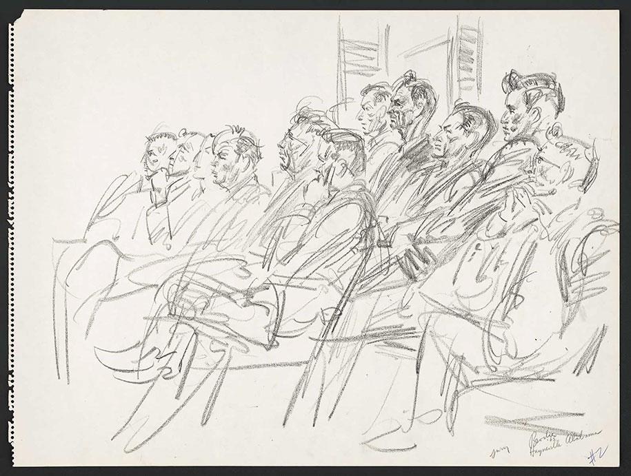 915x691 Rare Courtroom Sketches From Most Infamous Trials Where No - Civil Sketch