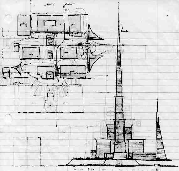 571x548 Handmade Sketch Buildings Doodles, Sketches And - Civil Sketch