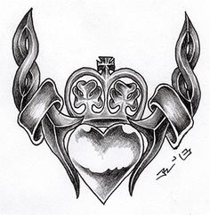 Claddagh Ring Sketch at PaintingValley.com | Explore collection of ...