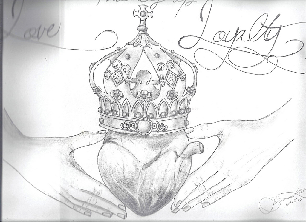 1024x744 Claddagh Just A Little Something I Drew Yesterday. My - Claddagh Sketch
