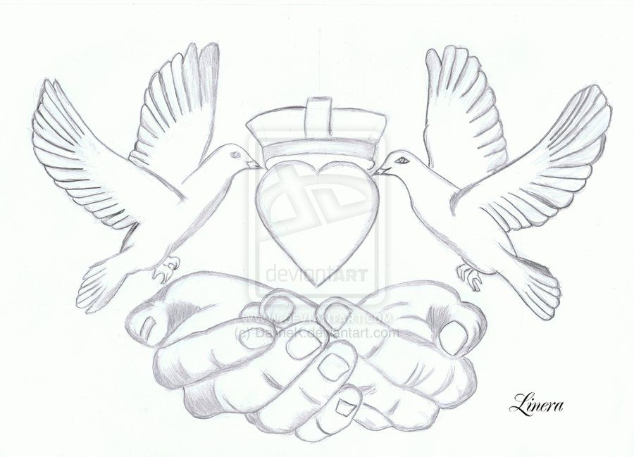 900x649 Claddagh With Hope By ~dalinek Artsy Claddagh - Claddagh Sketch