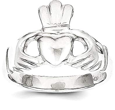 395x377 Icecarats 10k White Gold Claddagh Ring Jewelry - Claddagh Sketch
