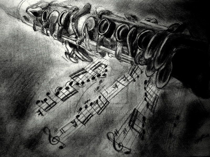 800x600 Clarinet Sketch Music Clarinets - Clarinet Sketch